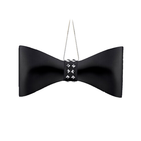 Black Bow Luxe // White Studs