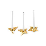 Star Candleholders // 3-Piece Set // Gold