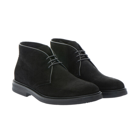 Suede Clark Boots // Black (40)