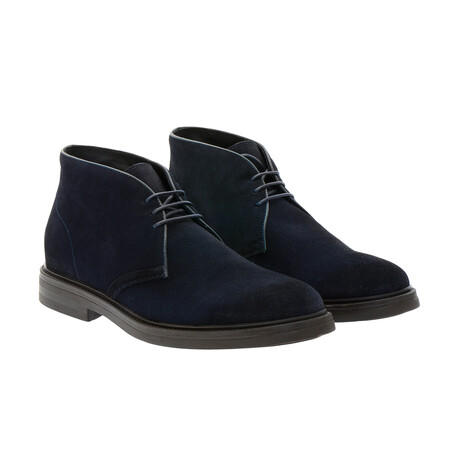 Suede Clark Boots // Navy (40)