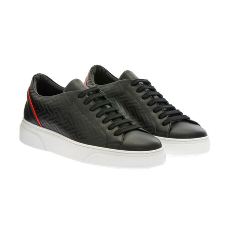 Lace-Up Tennis Shoes // Black (40)