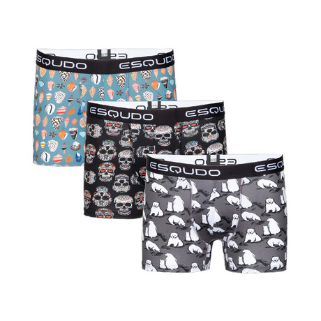 Boxers Variety Pack V3 // Pack of 3 // Multicolor (M)