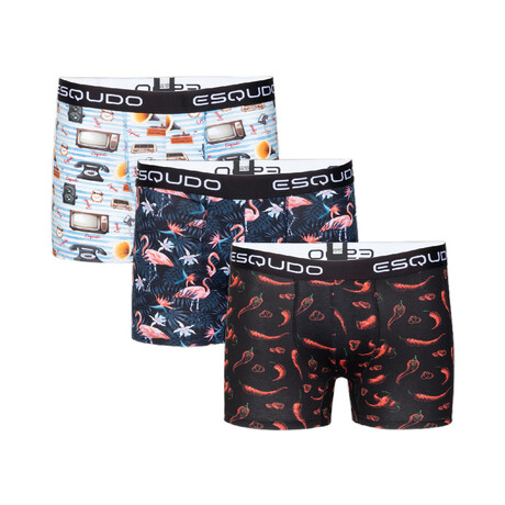 Boxers Variety Pack V1 // Pack of 3 // Multicolor (M)