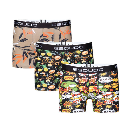 Boxers Variety Pack V4 // Pack of 3 // Multicolor (M)