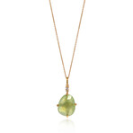 Mila 18k Rose Gold + Diamond + Prehnite Necklace // 16.5"-17.5" // Store Display
