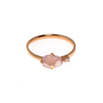 Mila 18k Rose + Gold Diamond + Quartz Ring // Ring Size: 7 // Store Display
