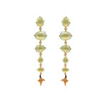 Mila 18k Rose Gold + Prehnite Earrings // Store Display