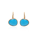 Talita 18k Rose Gold + Turquoise Earrings // Store Display