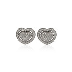 Giulietta E Romeo 18k White Gold + Diamond Earrings // Store Display