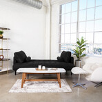 Nouhaus Module Ergonomic Sofabed // Black - MicroFiber