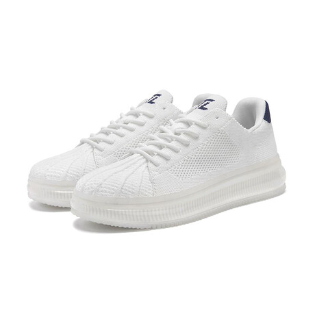 Top Life Lightweight Casual Sneakers // White + Navy (US: 7)