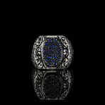 925 Sterling Silver + Oxidized Sapphire Ring (5)