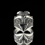 925 Sterling Silver Double-Headed Eagle Ring (6.5)