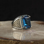 925 Sterling Silver + Blue Topaz Ring (8)