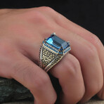925 Sterling Silver + Blue Topaz Ring (7)