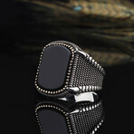 925 Sterling Silver + Onyx Claw Ring (9)