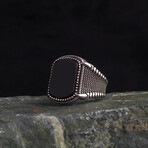 925 Sterling Silver + Onyx Claw Ring (6)