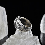 925 Sterling Silver Hand-Engraved Citrine Ring (9)