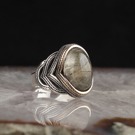 925 Sterling Silver + Rutile Quartz Ring (5)