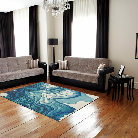 Omari Contemporary Watercolor (1'8" x 2'10" Accent Rug)