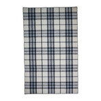 Jens Eco-Friendly PET Dhurrie // Navy + Sky Blue + Black (3'6" x 5'6" Accent Rug)