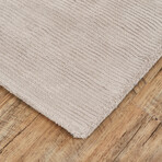 Knox Plush Viscose Hand Loomed // Oyster Gray (2' x 3' Accent Rug)