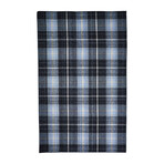 Jens Eco-Friendly PET Dhurrie // Black + Sky Blue (2' x 3' Accent Rug)