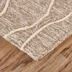 Fadden Minimalist Abstract Wool // Taupe + Ivory (2' x 3' Accent Rug)
