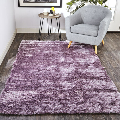 Freya Plush Shag // Amethyst + Quartz (2' x 3'4" Accent Rug)