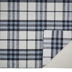 Jens Eco-Friendly PET Dhurrie // Navy + Sky Blue + Black (3'6" x 5'6" Accent Rug)