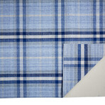 Jens Eco-Friendly PET Dhurrie // Navy + Sky Blue + White (3'6" x 5'6" Accent Rug)