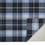 Jens Eco-Friendly PET Dhurrie // Black + Sky Blue (2' x 3' Accent Rug)