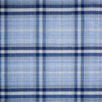 Jens Eco-Friendly PET Dhurrie // Navy + Sky Blue + White (3'6" x 5'6" Accent Rug)