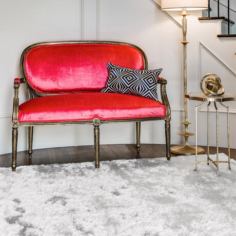 Freya Plush Shag // Bright White (3'6" x 5'6" Accent Rug)