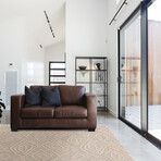 Fadden Minimalist Abstract Wool // Natural Tan + Ivory (5' x 8' Area Rug)