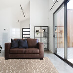 Fadden Minimalist Abstract Wool // Taupe + Ivory (2' x 3' Accent Rug)