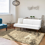Freya Plush Shag // Cream + Beige (2' x 3'4" Accent Rug)