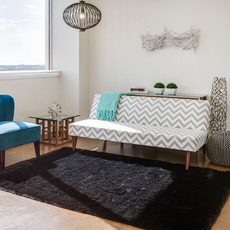 Freya Plush Shag // Black (2' x 3'4" Accent Rug)