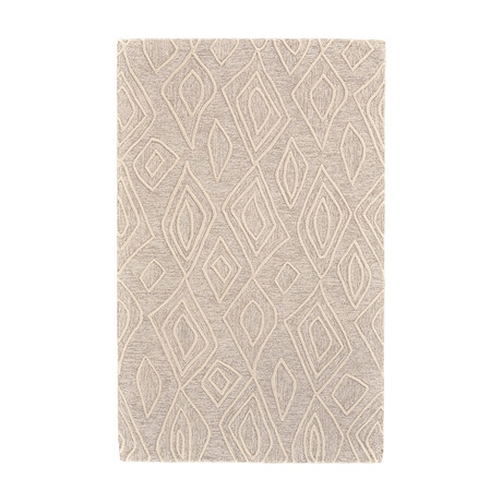 Fadden Minimalist Abstract Wool // Natural Tan + Ivory (5' x 8' Area Rug)