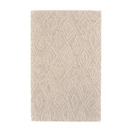 Fadden Minimalist Abstract Wool // Natural Tan + Ivory (5' x 8' Area Rug)