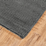 Knox Plush Viscose Hand Loomed // Charcoal Gray (2' x 3' Accent Rug)
