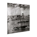 New York Skyline // Reverse Printed Tempered Glass with Silver Leaf (New York Skyline A)