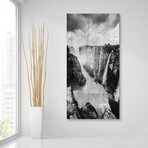 The Falls // Reverse Printed Tempered Glass with Silver Leaf