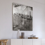 New York Skyline // Reverse Printed Tempered Glass with Silver Leaf (New York Skyline A)