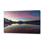 Sunrise Full of Colors in Maligne Lake, Jasper. Canada (8"H x 12"W x 0.75"D)