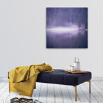 Mist is Rising From the Lake at Dusk (12"H x 12"W x 0.75"D)