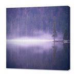 Mist is Rising From the Lake at Dusk (12"H x 12"W x 0.75"D)