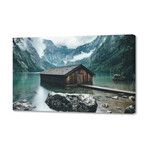 Boathouse On The Obersee (8"H x 12"W x 0.75"D)