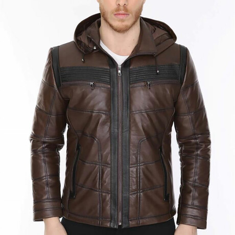 Jackson Leather Jacket // Brown (S)