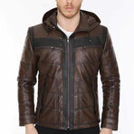 Jackson Leather Jacket // Brown (XL)